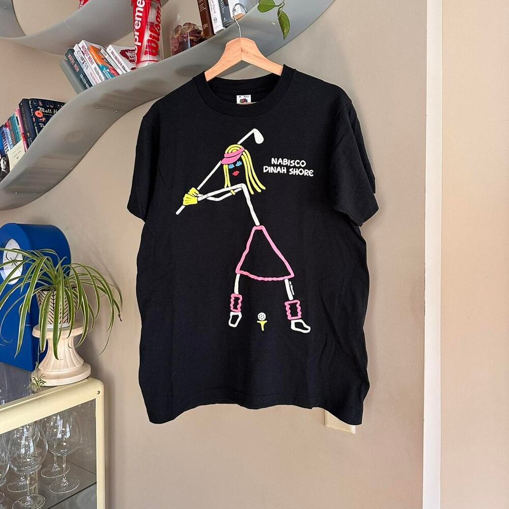Vintage 90s Nabisco Dinah Shore Golf Art Shirt